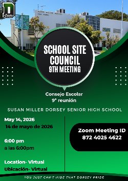 School SIte Council Meeting #9 flyer